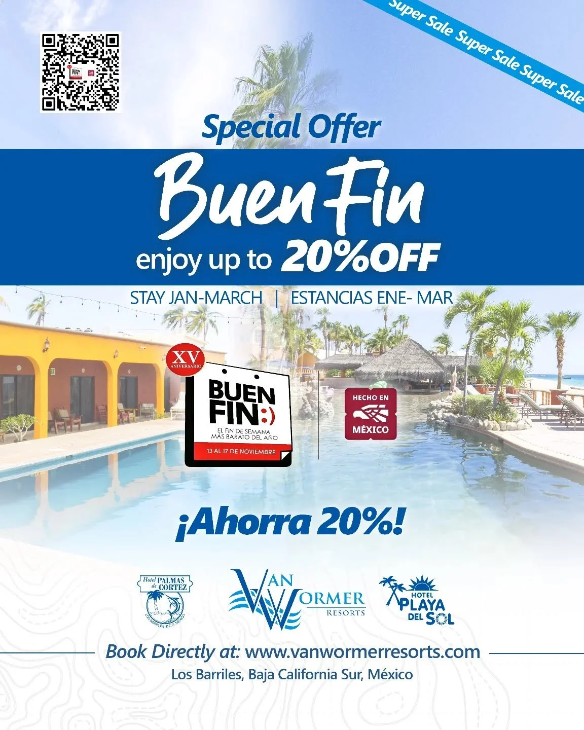 💥Start 2026 in the best way possible &mdash; beachside mornings and Sea of Cortez sunsets. Book this BUEN FIN and save 20% on your stay from January to March.
Code Active on Nov 13-17 
Book at VanWormerResorts.com
.
.
💥BUEN FIN ALERT! Comienza el 2