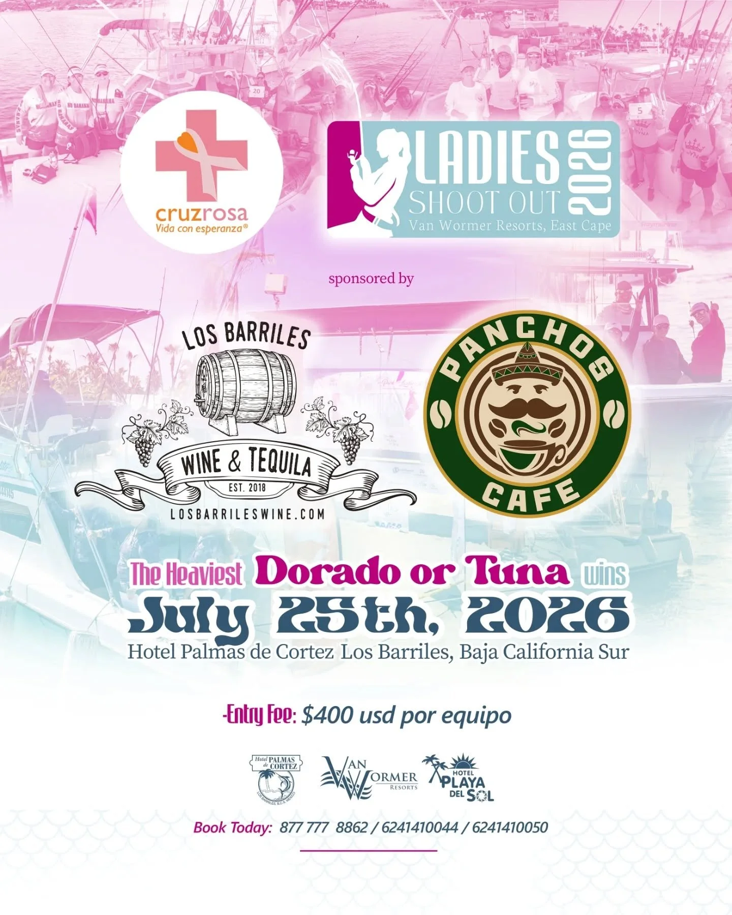 We are thrilled to announce that Los Barriles Wine &amp; Tequila and Panchos Cafe are officially joining us as sponsors for the 2026 Ladies Shoot Out! 🍷☕️✨ Thank you so much for your incredible support in making this event unforgettable. Ready for J