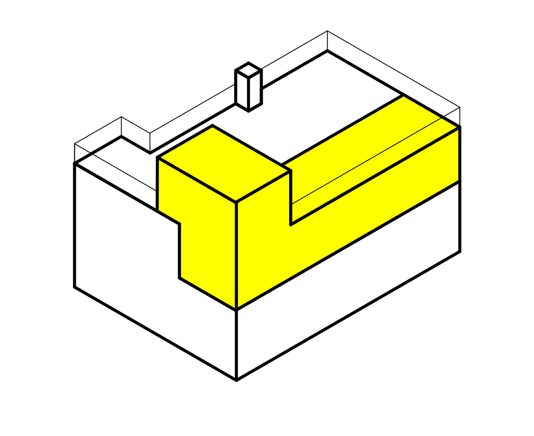 A 3D isometric illustration of the extensions built at The Edge