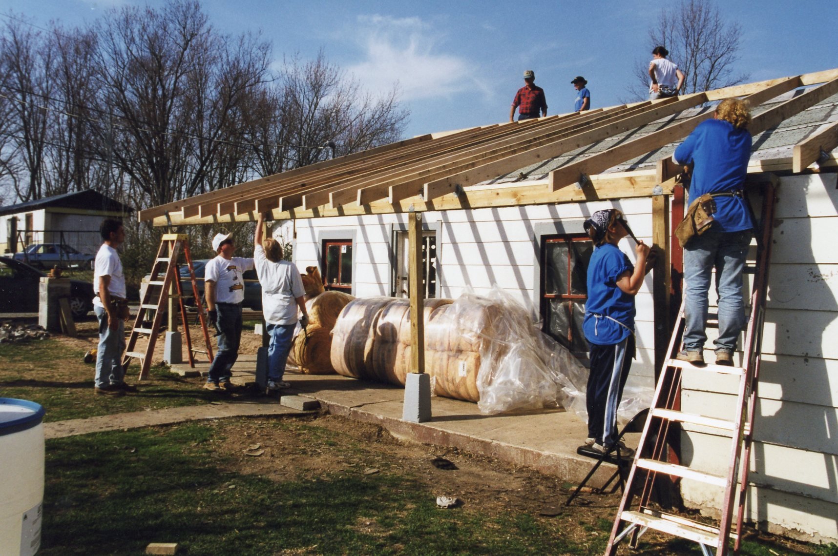 Students at WorkFest in the early 1990s.