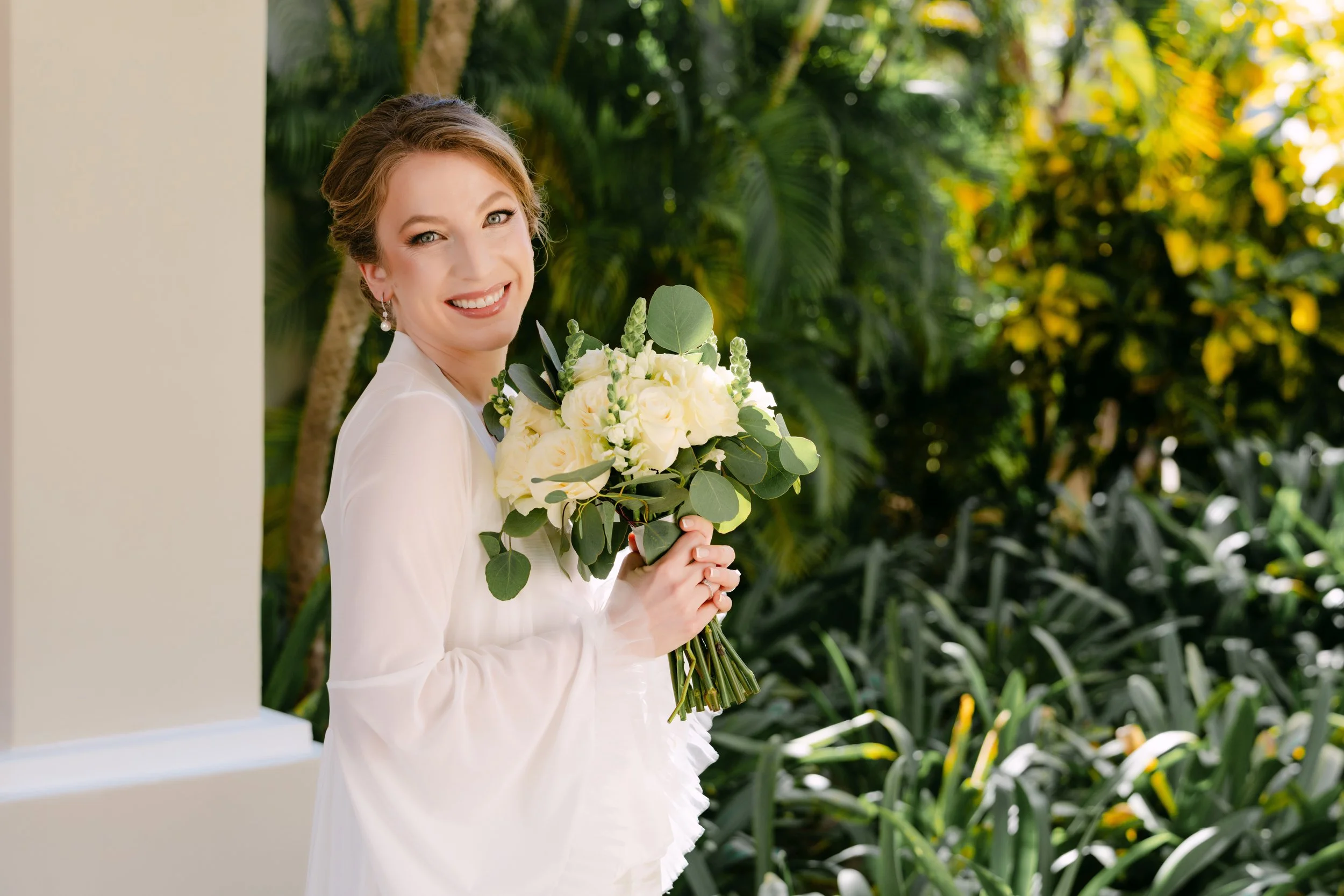 Wedding bouquet and décor details at a Punta Cana destination wedding