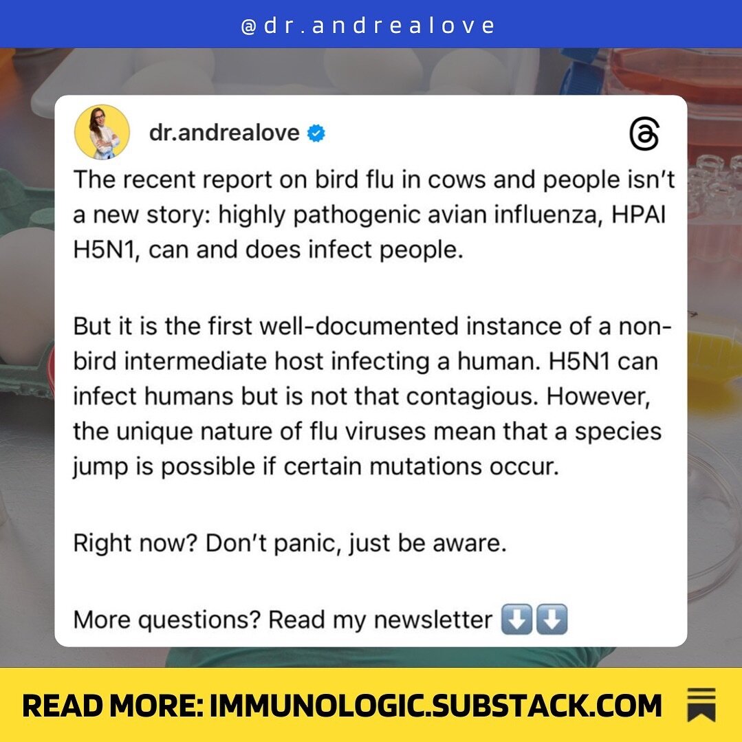 &ldquo;Bird flu&rdquo; is a colloquial name for influenza A H5N1. This strain of influenza virus is incredibly contagious to birds, wild and domestic, and can reach mortality rates nearing 100% in poultry.

While humans are primarily impacted by flu 