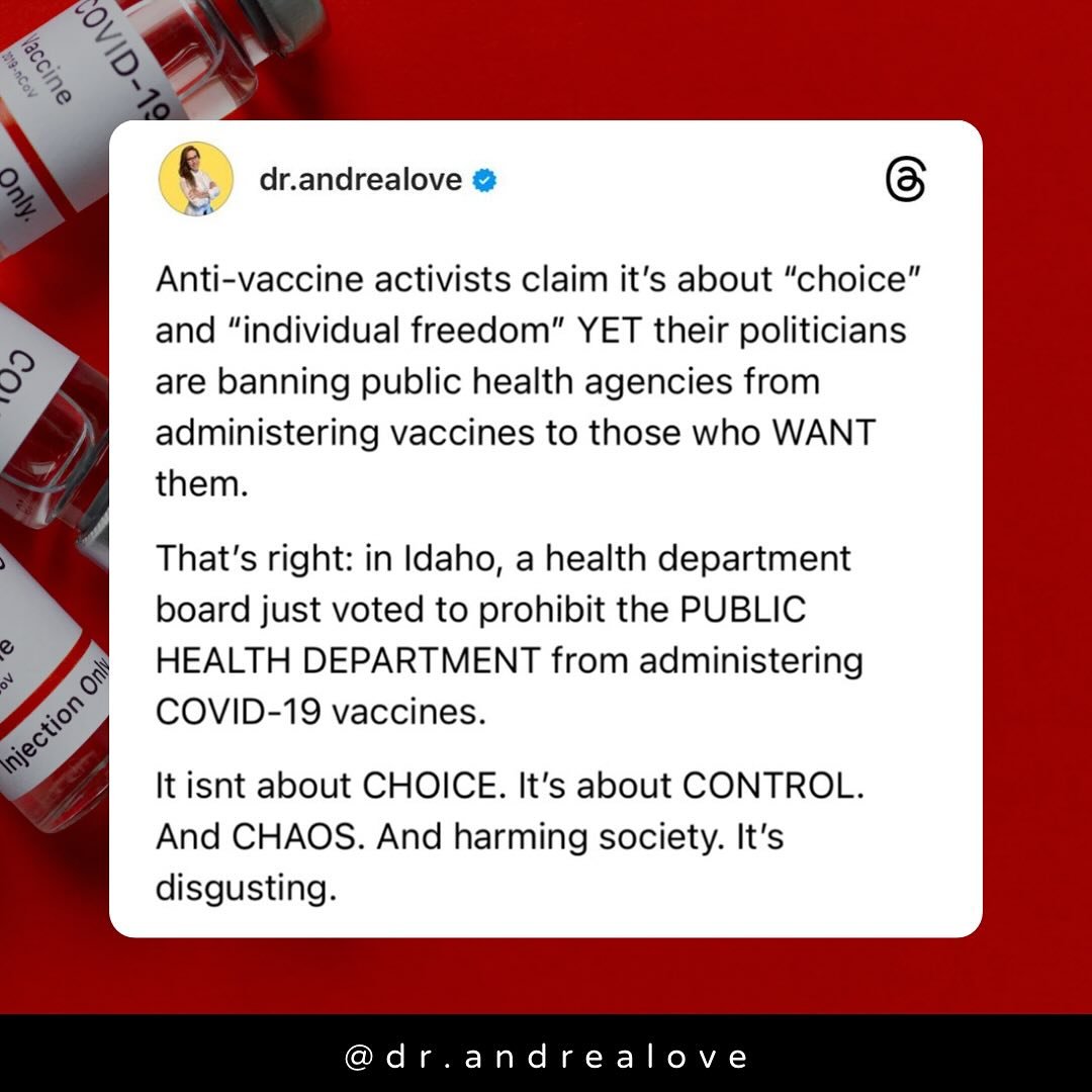 Anti-vaccine activists have been lying for decades. 

Their claims that being opposed to vaccines was because they don&rsquo;t want the government to exert its authority and want the decision left to individuals? 

ALSO A LIE.

They are actively harm