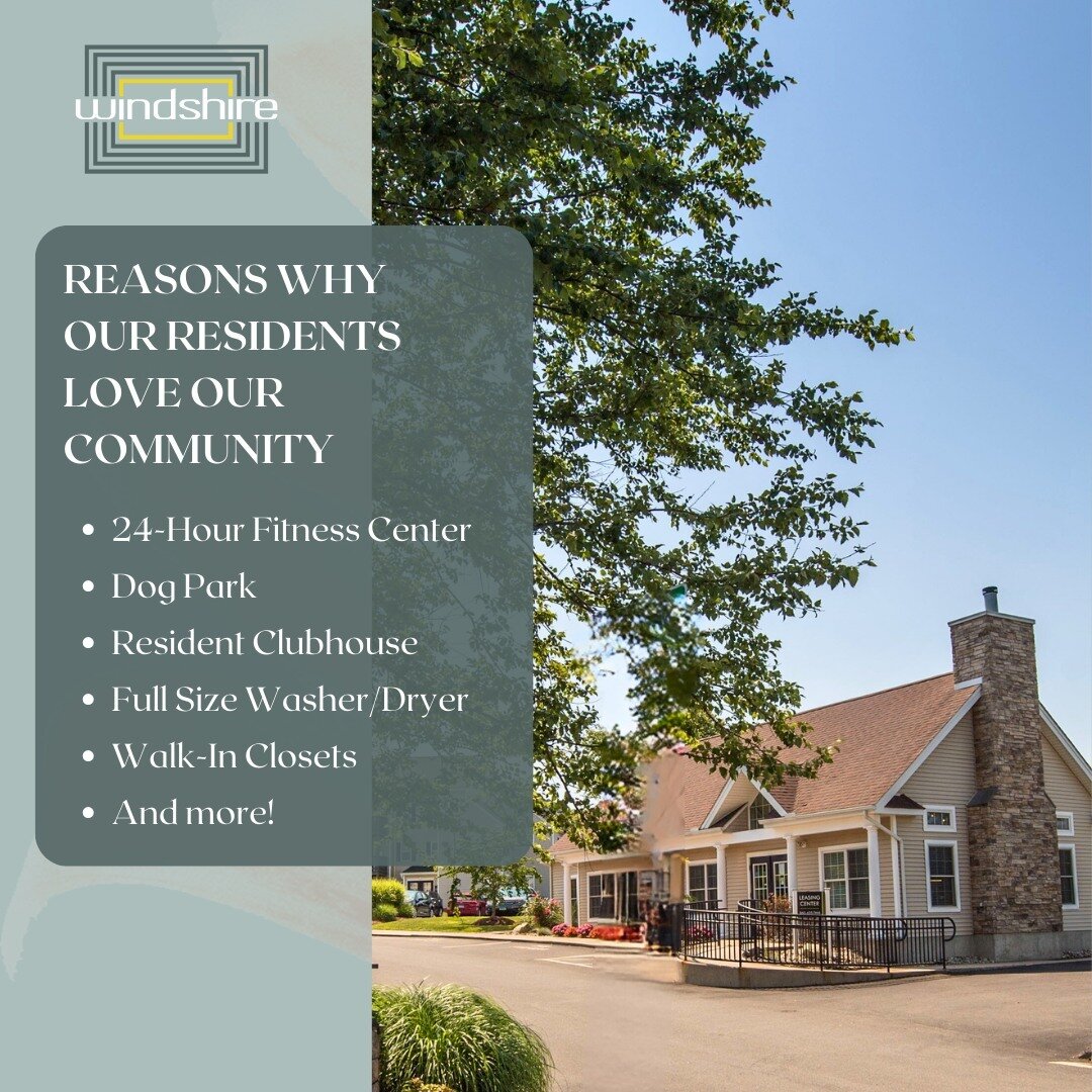 Comment below on what your favorite part of our community is!

#favorite #happyplace #weloveourresidents #lovewhereyourlive #windshireterrace #middletown #windshireterraceapts #middletownct