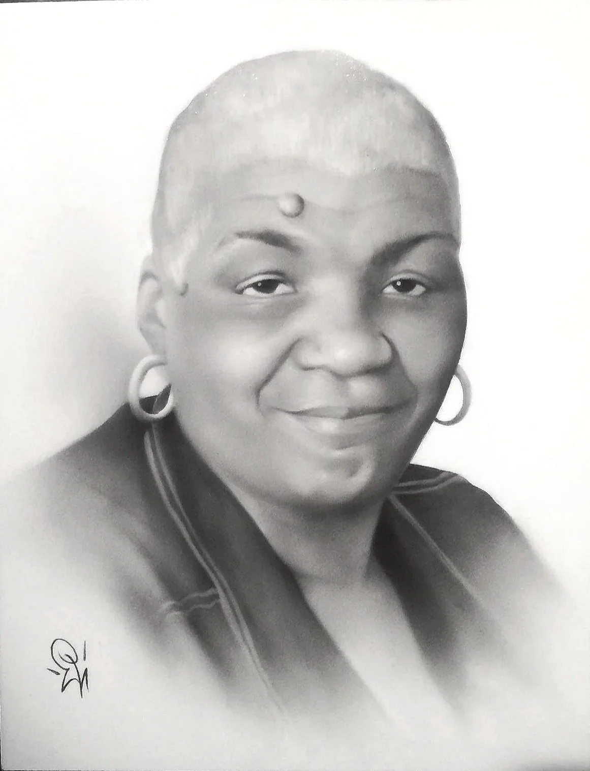 Hand-painted acrylic portrait by Eli Vallejo