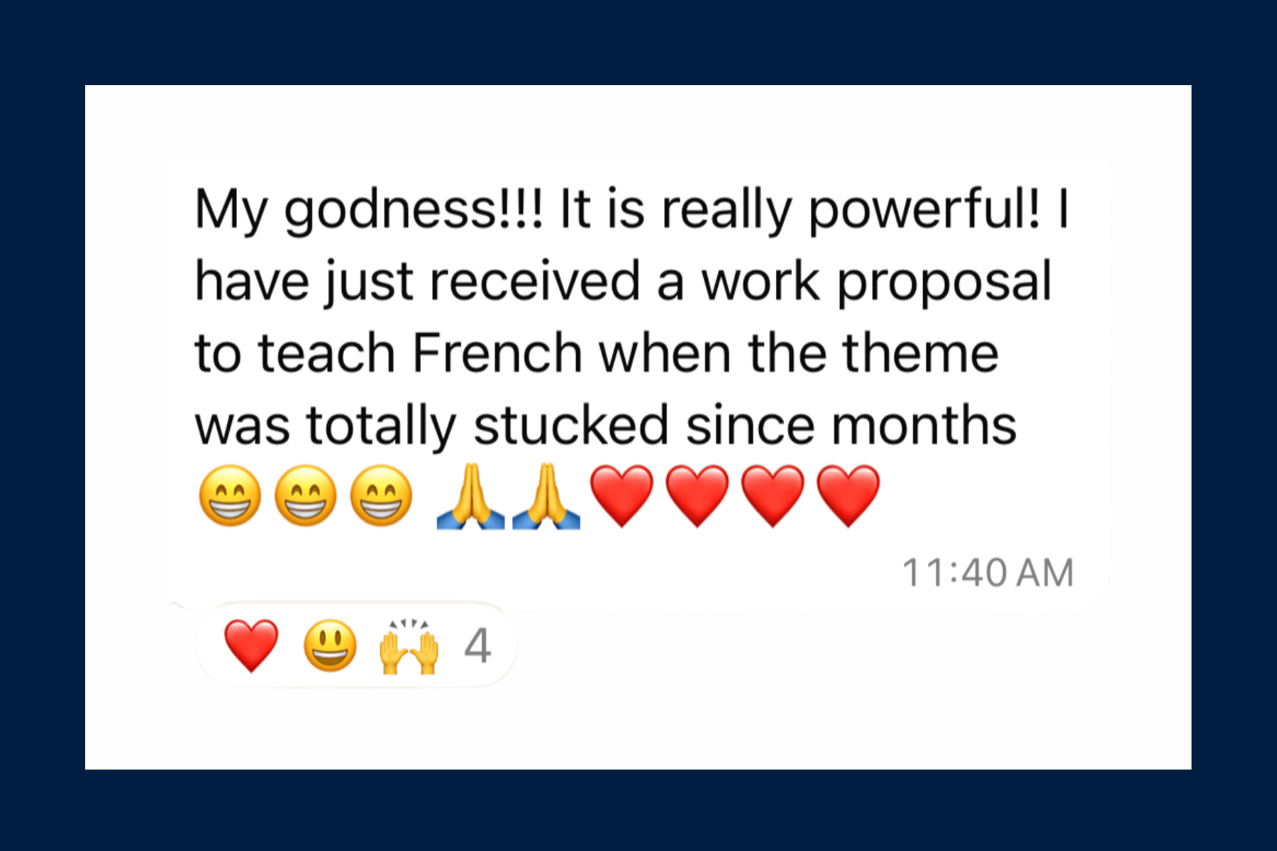 A work proposal appearing after being totally stuck for months.