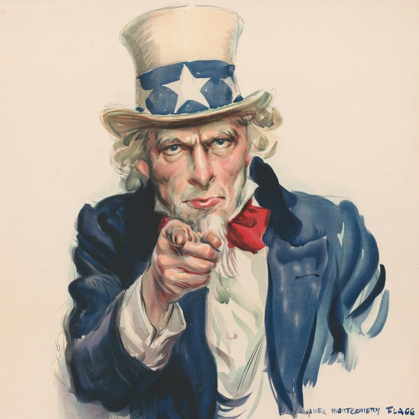 Uncle Sam pointing directly at the viewer