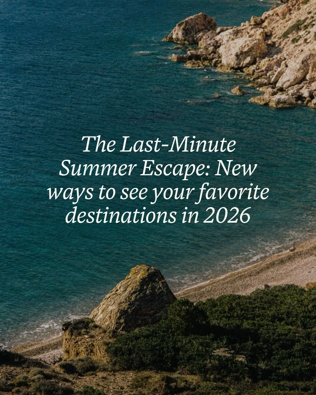 The Last-Minute Summer Escape 🌊 Just because it&rsquo;s a favorite doesn&rsquo;t mean it can&rsquo;t feel brand new. I&rsquo;m sharing my favorite ways to see the destinations you already love through a fresh lens in 2026. Ready to book? #summertrav