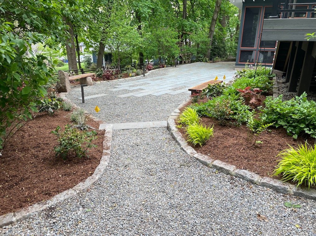 Gravel and natural paver patio in northern nj backyard.jpg