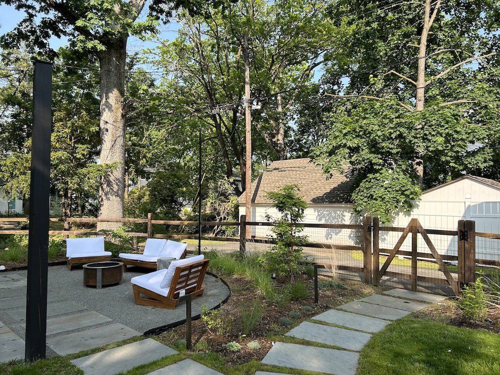 Bohemian fence and patio area for home in maplewood nj.jpg