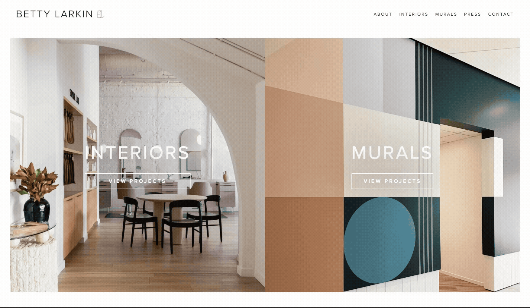 Muralist and Interior Designer Website Design on Squarespace by Celestine Fabros