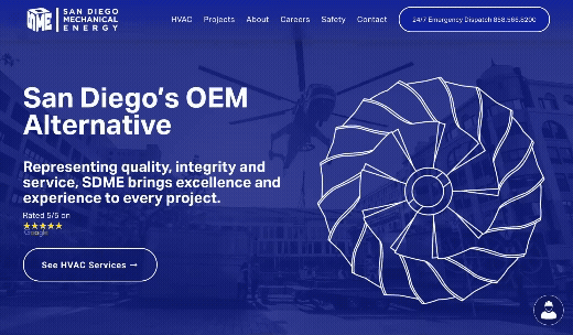 Commercial HVAC Website Design by Celestine Fabros of CF Creative