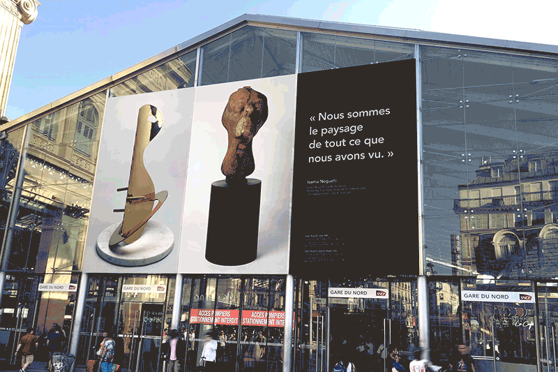 SNCF Gares et Connexion, Noguchi & Sarah Bernhardt, Paris Gare du Nord