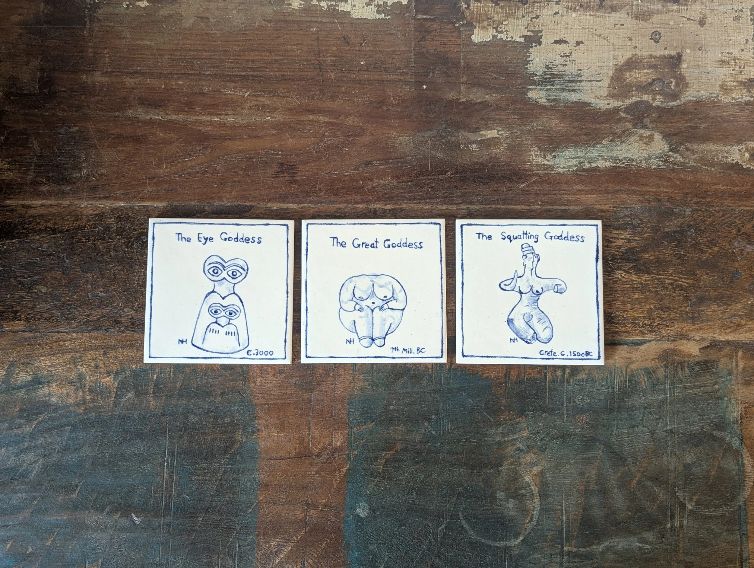 Hand Painted Goddess Tiles