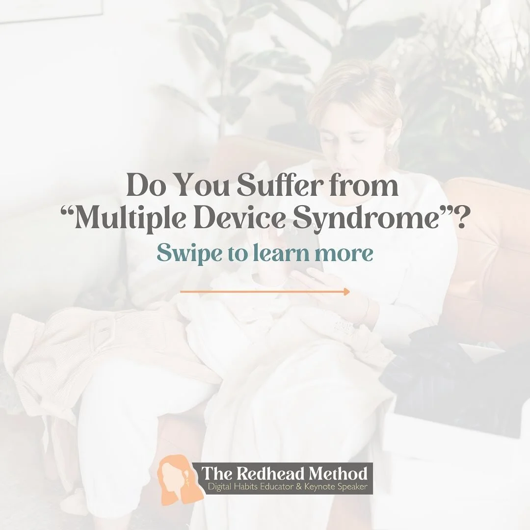 Please raise your hand if you have been personally victimized by Multiple Device Syndrome! 🙋&zwj;♀️

Scroll to learn more about this negative #DigitalHabit and how to improve!