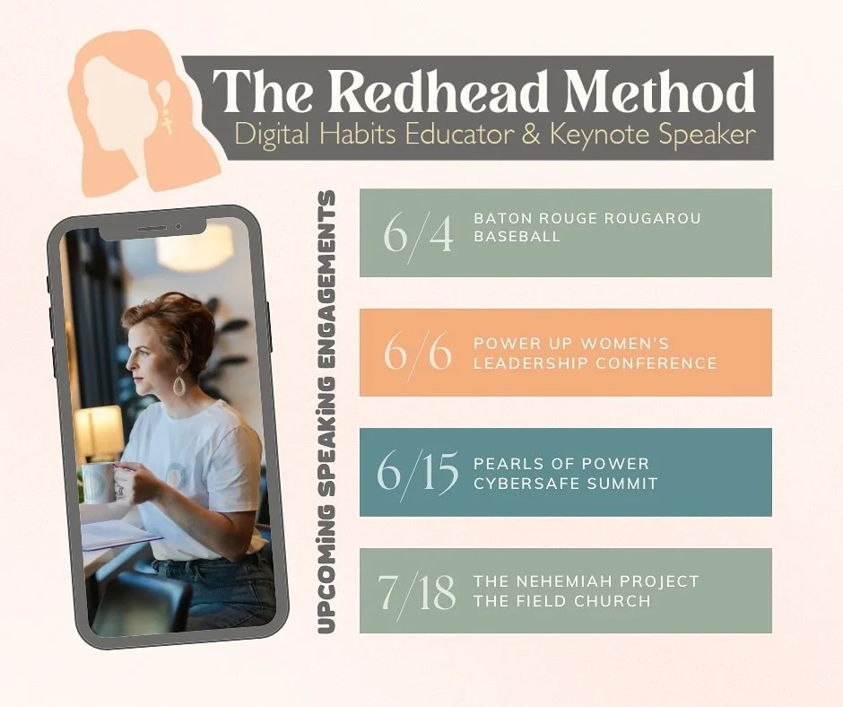 It&rsquo;s heating up, y&rsquo;all! ☀️ Here&rsquo;s a quick look at where you&rsquo;ll find #TheRedhead this summer! (BTW: Summer is the perfect time to brush up on your #DigitalHabits! DM me to learn more!)

theredheadmethod.com