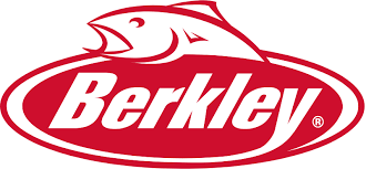 Berkley logo with stylized fish illustration and bold text in an oval shape.