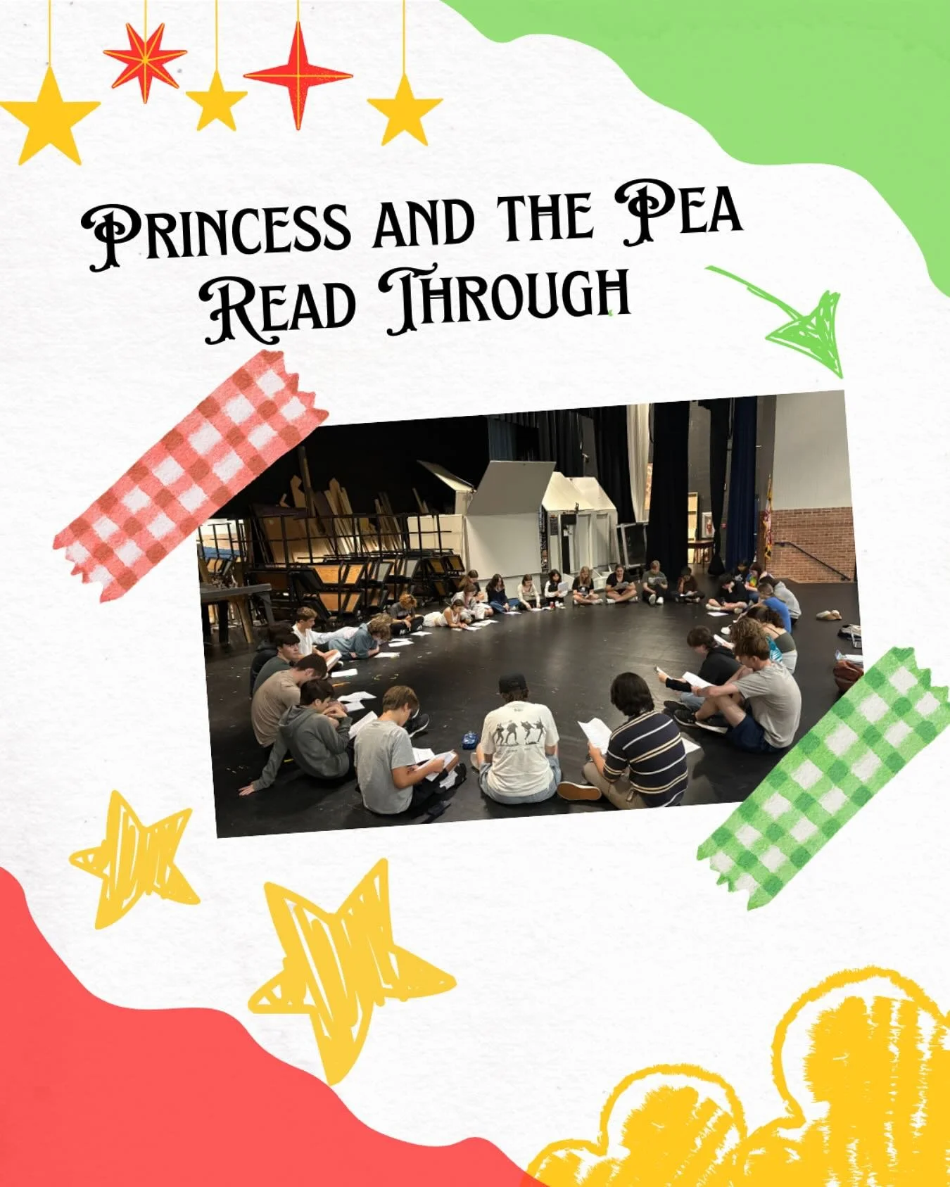Ready to laugh with us?! ๐คญ๐คญ
Yesterday our cast started the rehearsal process with a very humorous & energetic read-through. Stay tuned to hear more information. ๐ “Peas” out for now, though big laughs are on the way!! ๐ซ๐คฃ
๐ The