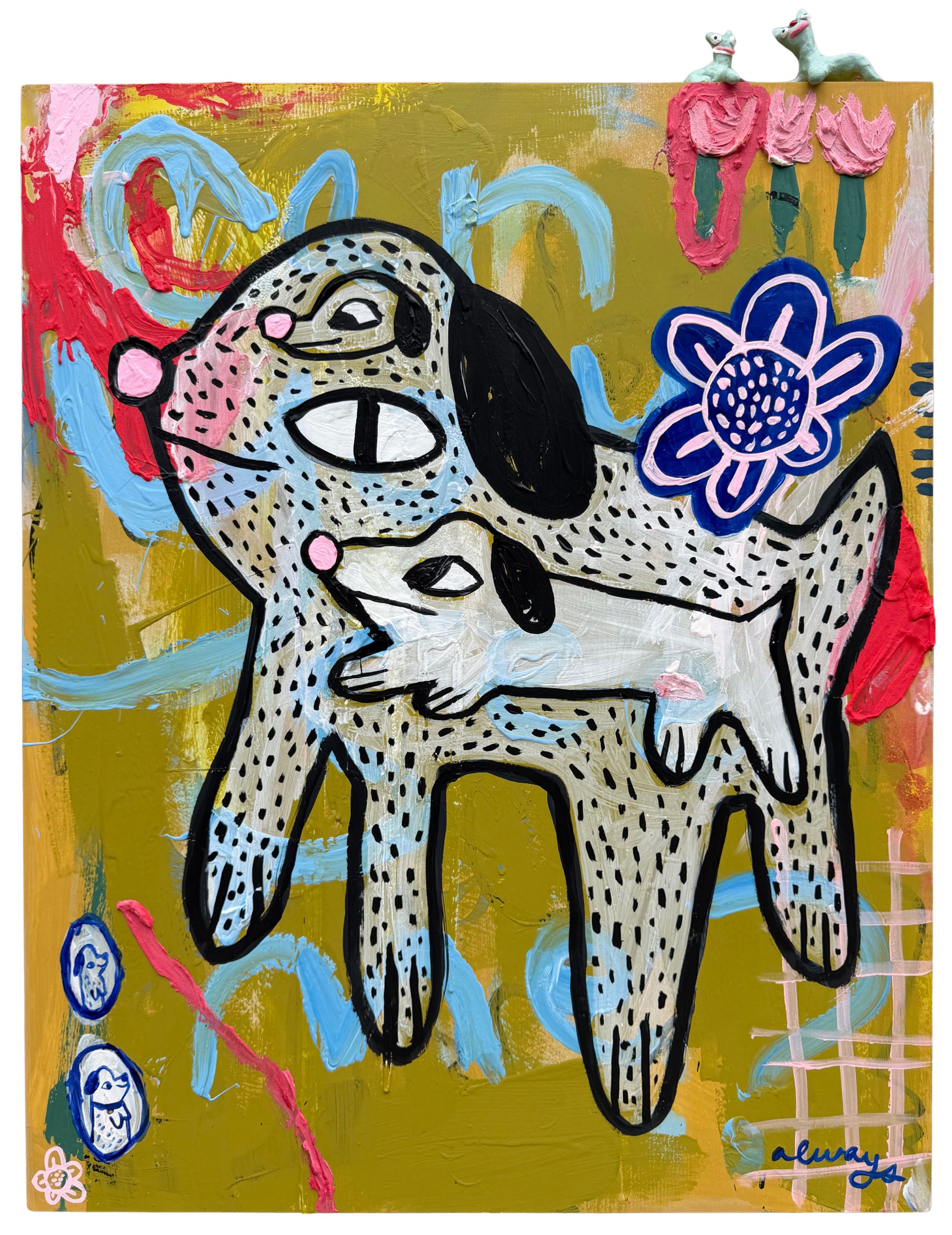 Can You See Me? Always | Acrylic, Clay and Joint Compound on Wood | 24 x 30 inches | 2026