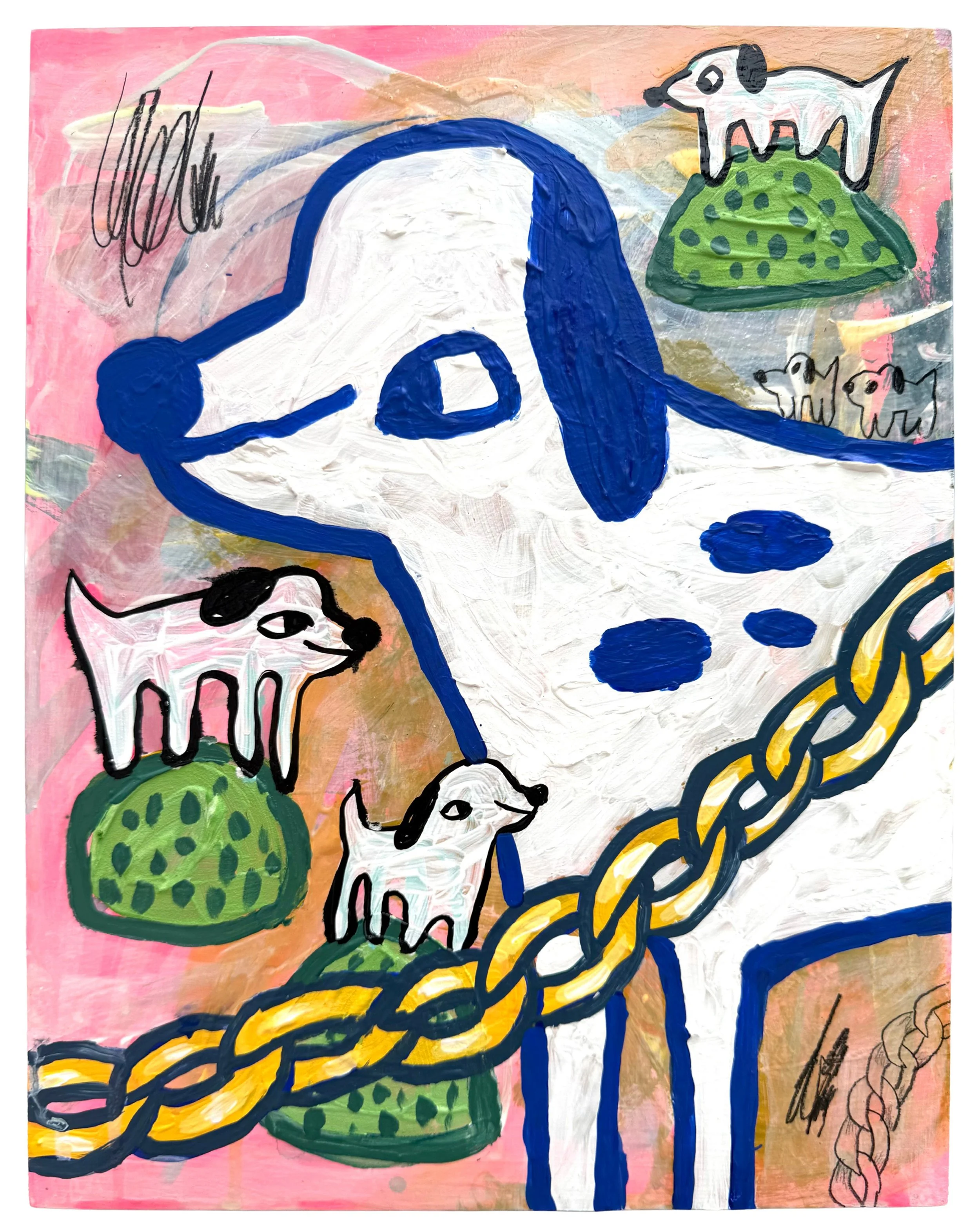Surrounded | Acrylic, Graphite and Gloss on Wood | 11 x 14 inches | 2026
