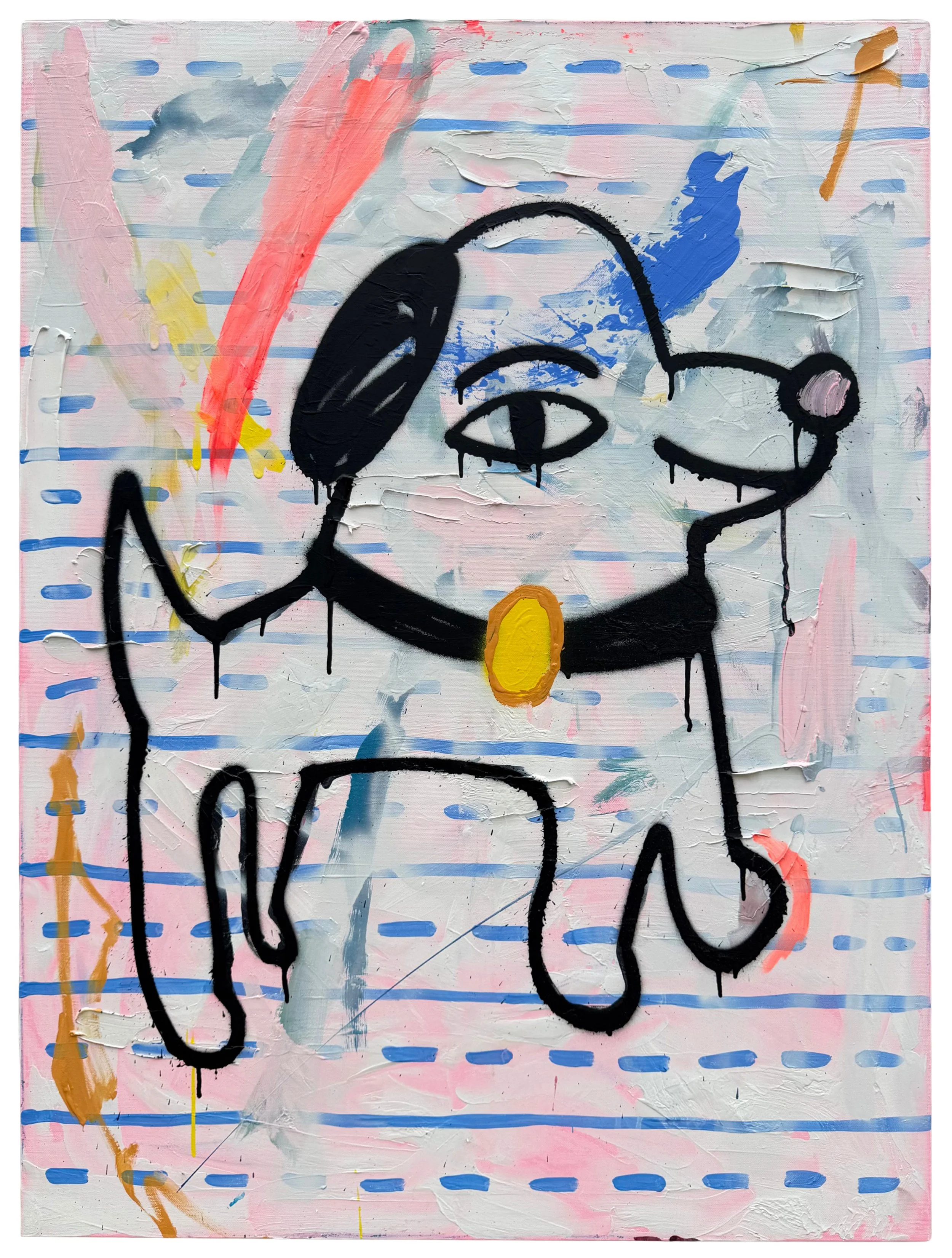 Old Notebook | Acrylic and Spray Paint on Canvas | 30 x 40 Inches | 2025