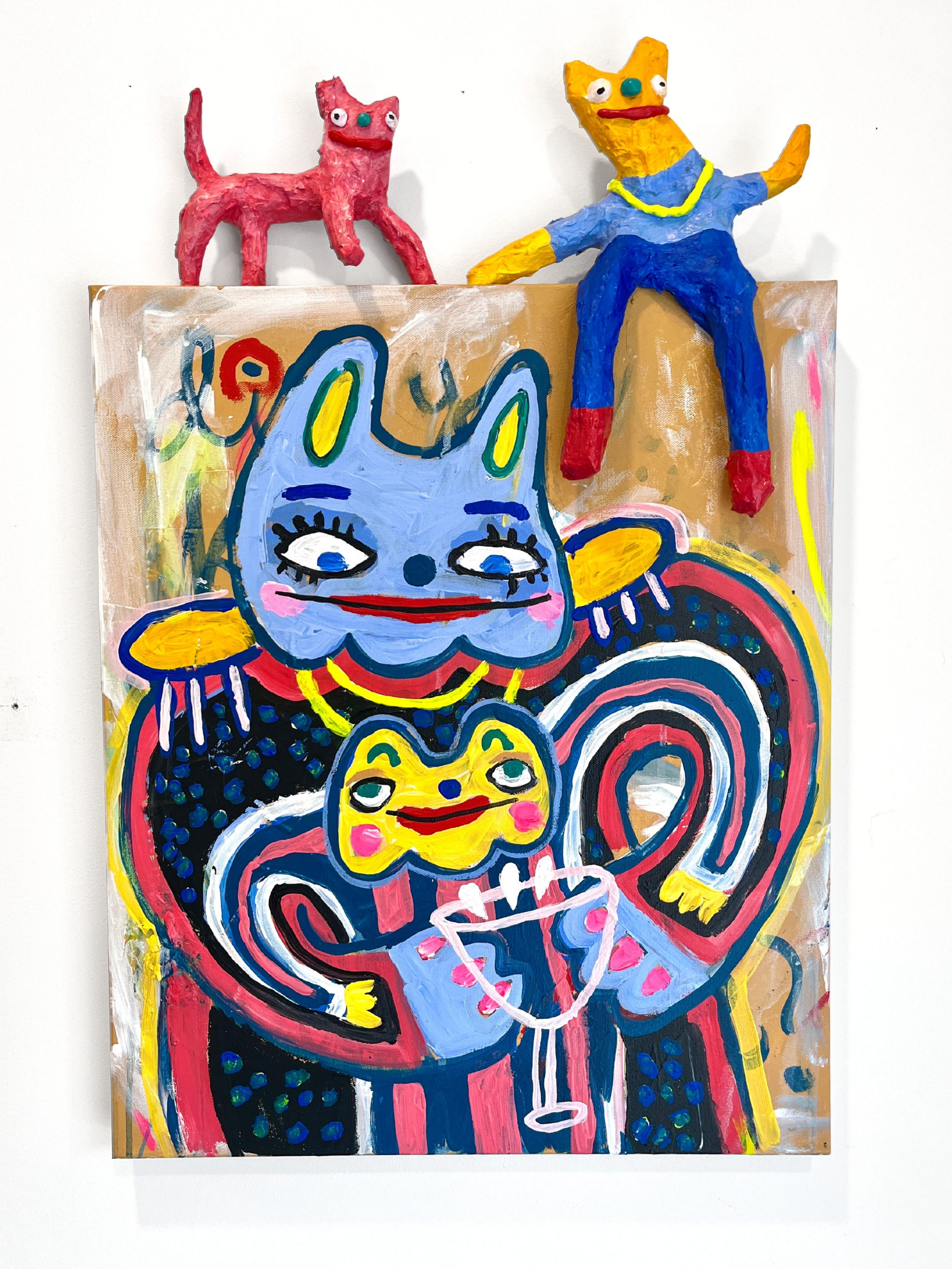 Did You Know I’ve Loved You My Entire Life?
| Acrylic, papier-mâché and wire on Canvas | 20 x 30 in. | 2026