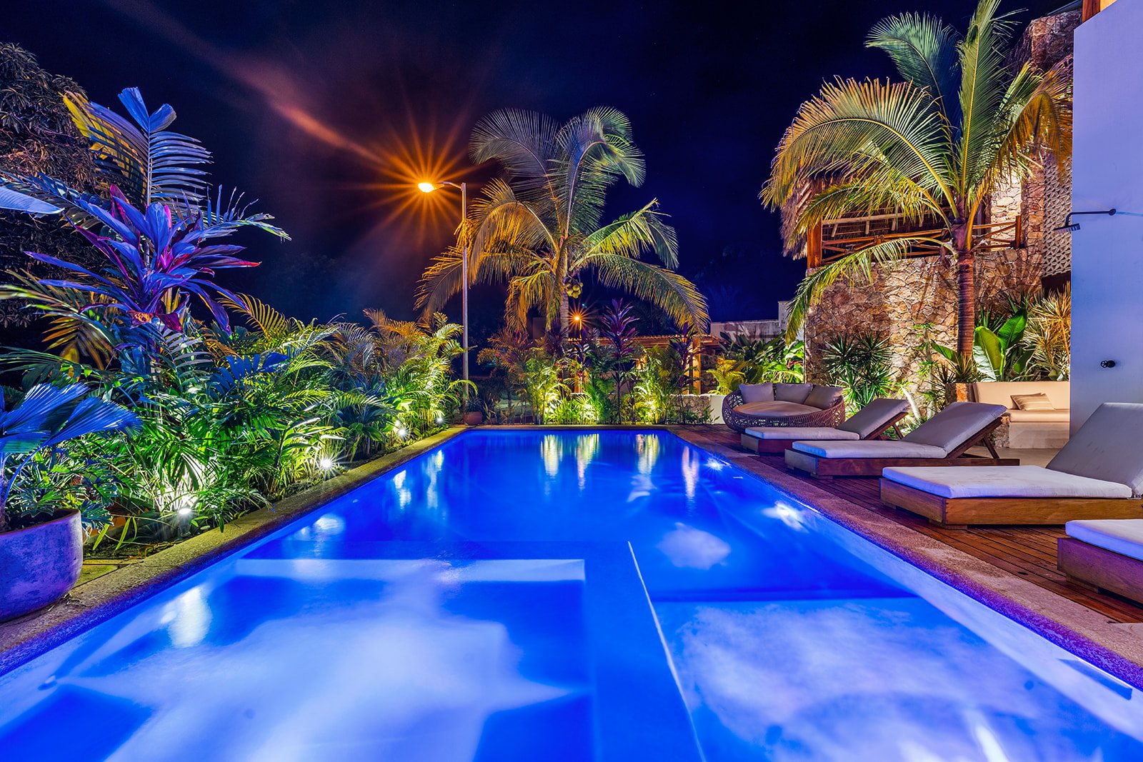 Pool at night