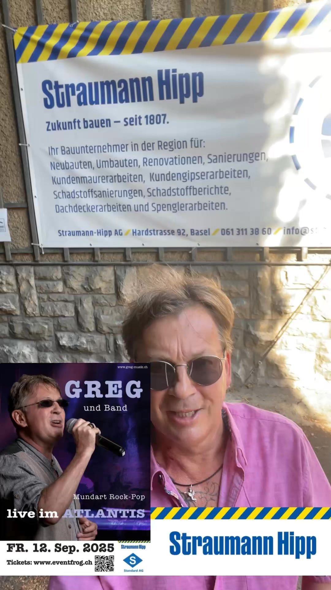 Danke den Firmen Straumann-Hipp AG uder der Standard AG. Ych freu mii uff Euch am 12.9. im Atlantis BaselTickets unterwww.greg.musik.choderGREG in Basel | Pop & Rock Konzertehttps://eventfrog.ch/de/p/konzert/pop-rock/greg-7254082424551747685.htm