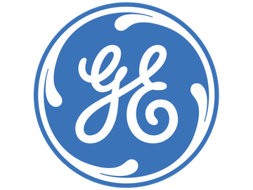 GE logo in blue and white.
