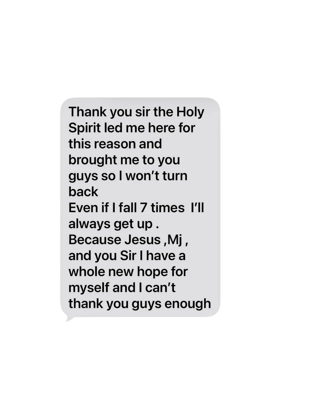 "We're family now, brother."

This text exchange between a man in our fatherhood program and his coach, the day he gave his life to Christ, is everything.