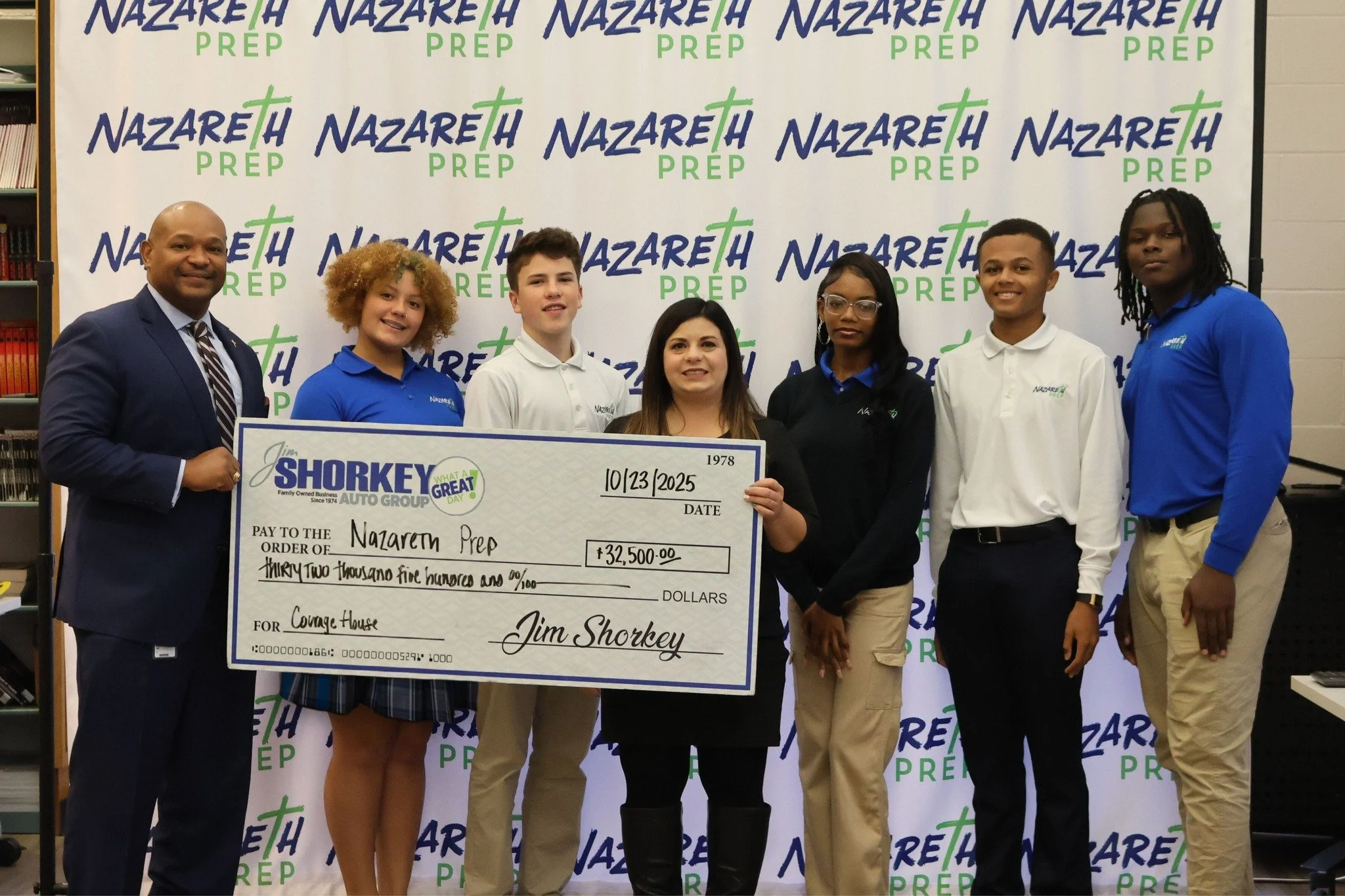 Nazareth Prep is grateful to @jimshorkeyautogroup, one of our longtime partners, for their generous support! As the Presenting Sponsor of the 33rd Annual Arthur J. Rooney Sr. Courage House Luncheon, they help us and the @steelers honor those in our c