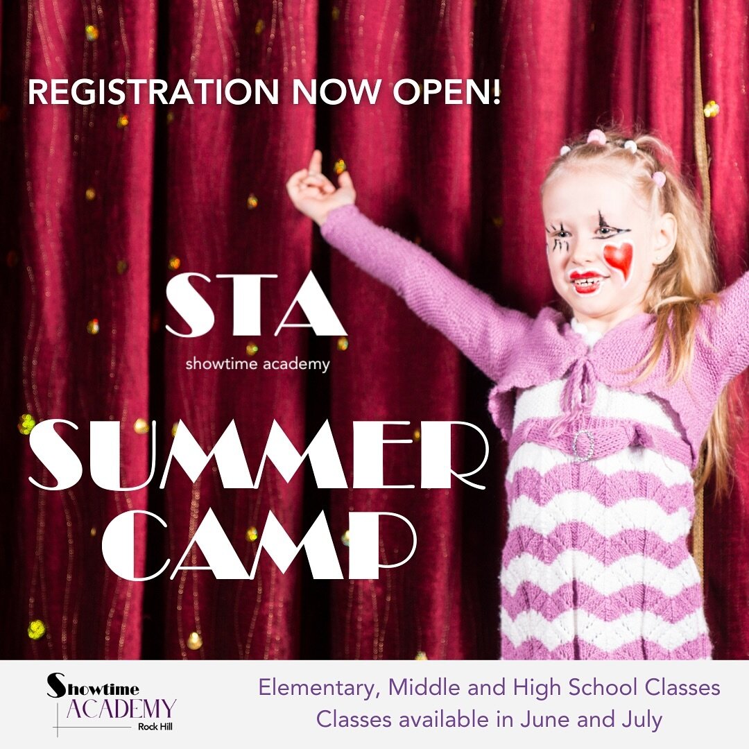 We still have openings for our summer camps and classes! Take a look at what we offer:

⭐️ Broadway Bound for elementary age kids

⭐️ Musical Theater Intensive for middle school age kids

⭐️ Musical Theater Intensive for high school age kids

⭐️ Afte