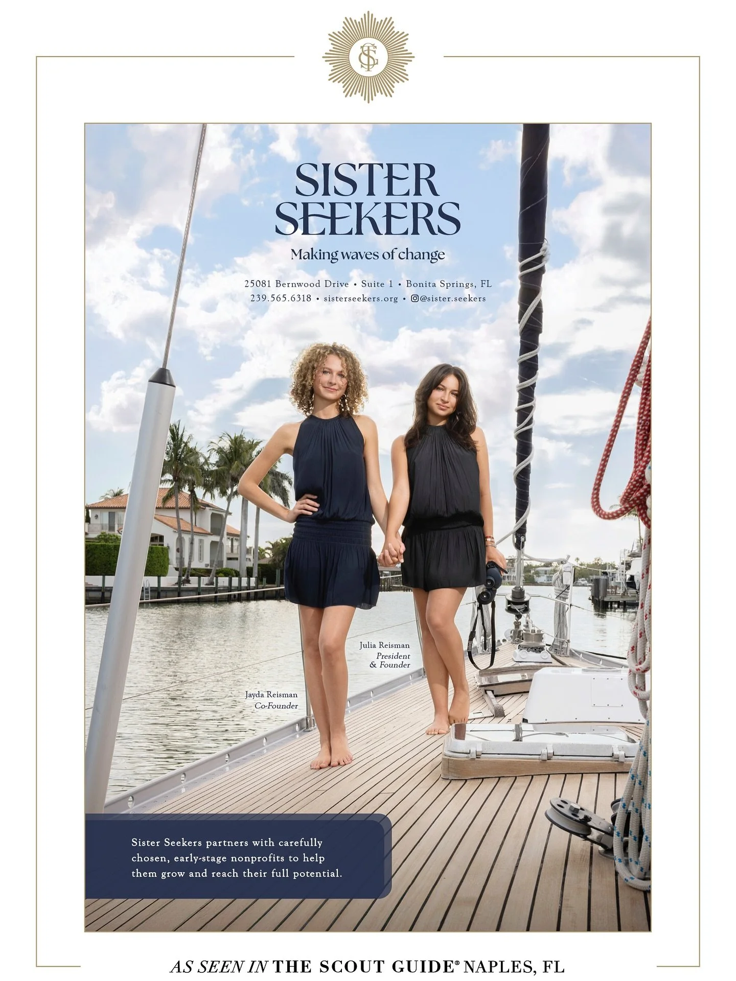 Scout is out! Volume 13 of @tsgnaples has officially launched celebrating the visionaries, creators, and community leaders who are making waves! The Sister Seeker&rsquo;s mission is to support early-stage nonprofits to help them grow and reach their 
