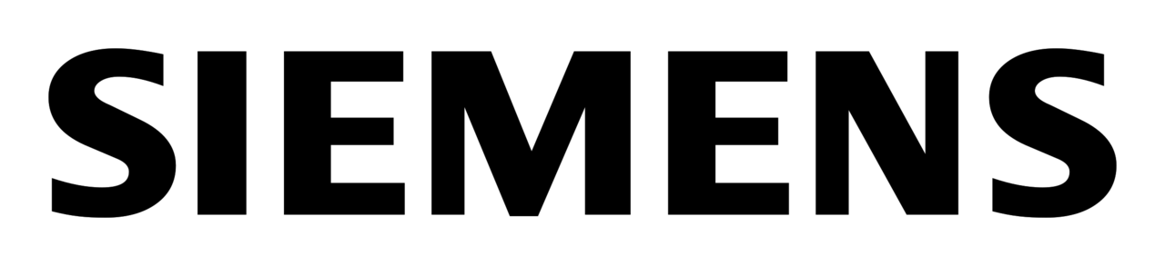 Das Bild zeigt das Logo des Unternehmens Siemens in schwarzer Schrift auf weißem Hintergrund.