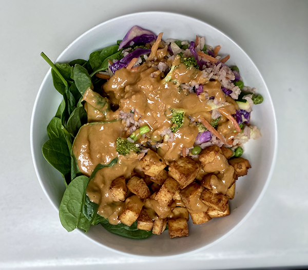 SPICY PEANUT TOFU BUDDHA BOWL