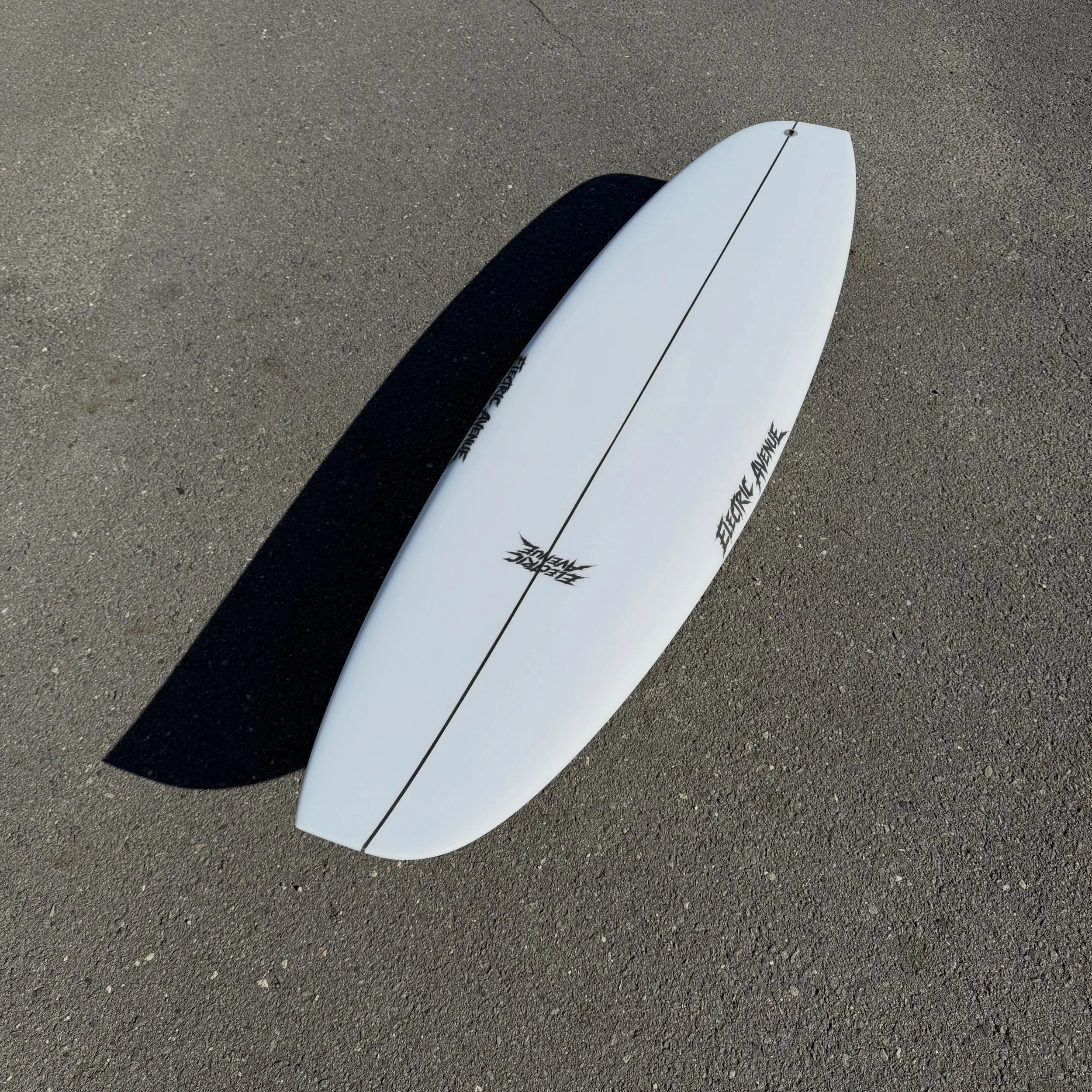 ~ 5'7 x 18 1/4 x 2 7/16 ~ 

Custom goofy foot Asymetrical for Zane
