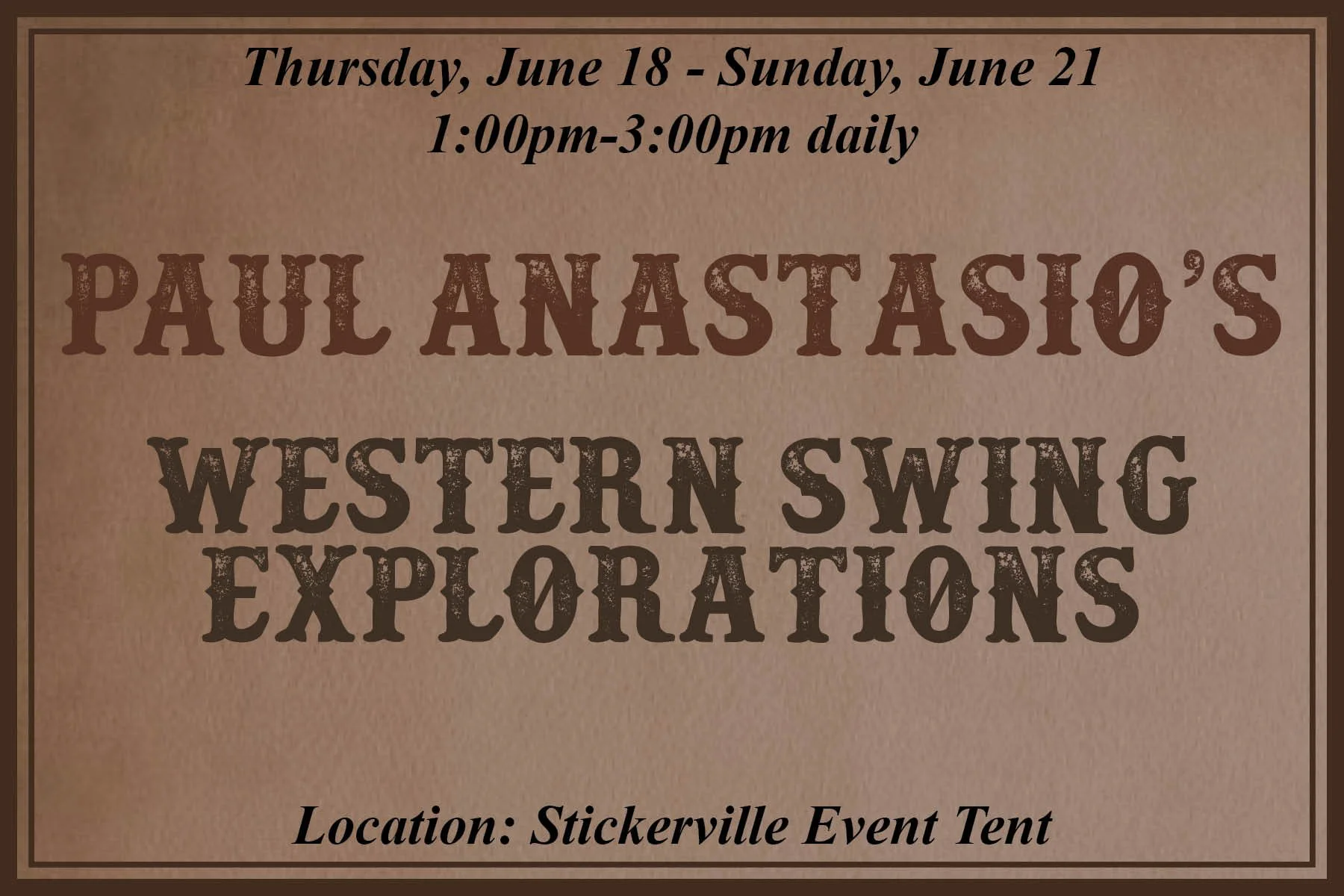 Paul Anastasio's Western Swing Explorations