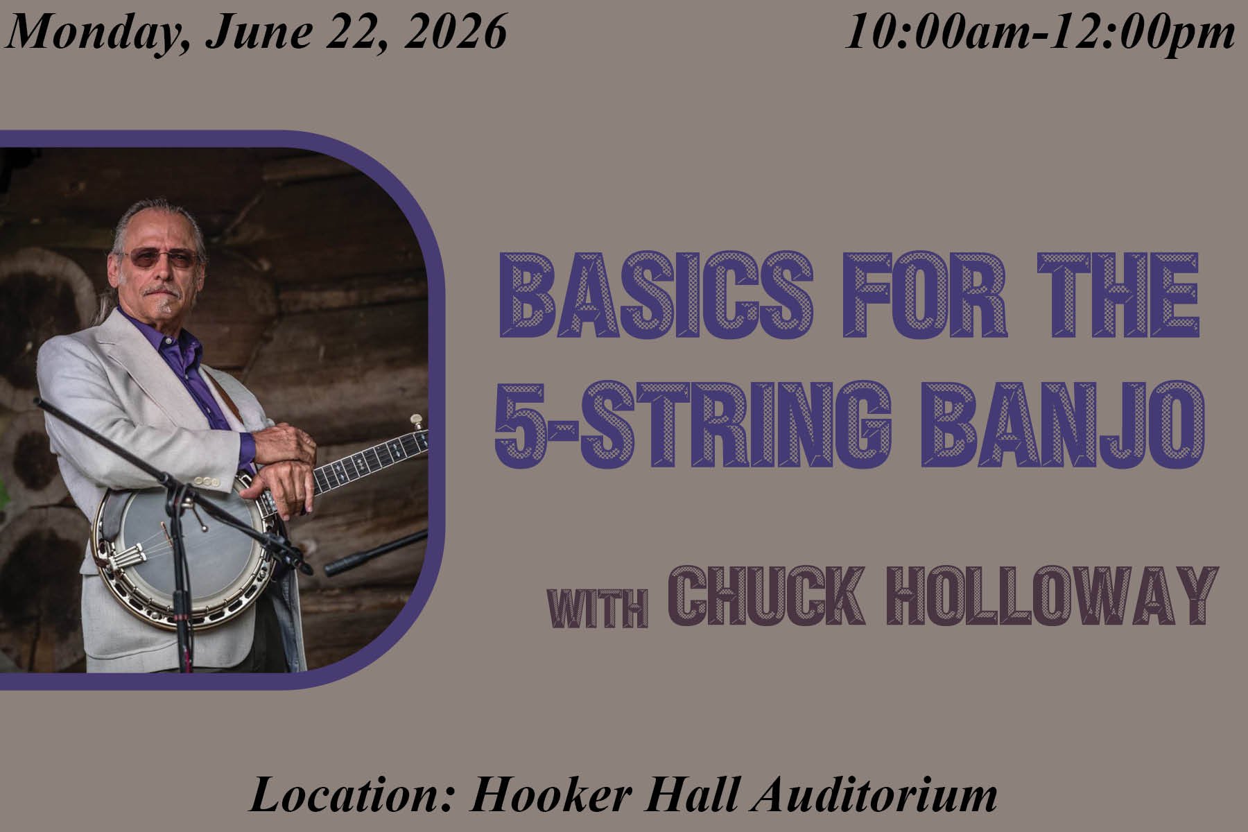 Basics for the 5-String Banjo with Chuck Holloway