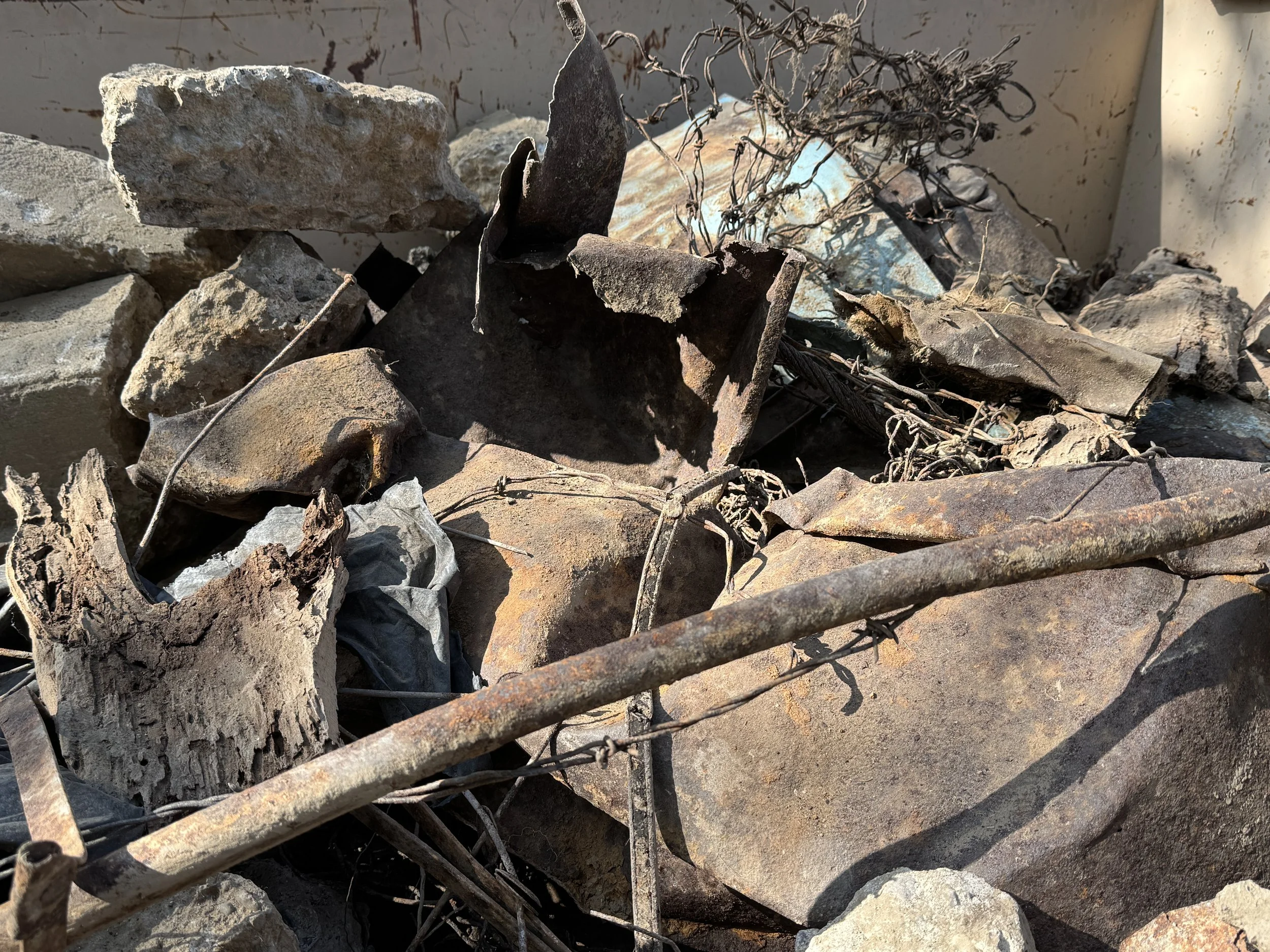 A few of the interesting items we dug up while installing water and power. 