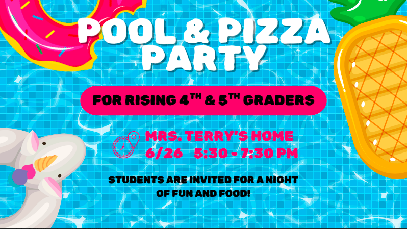 Pool and Pizza Party (4th &amp; 5th)