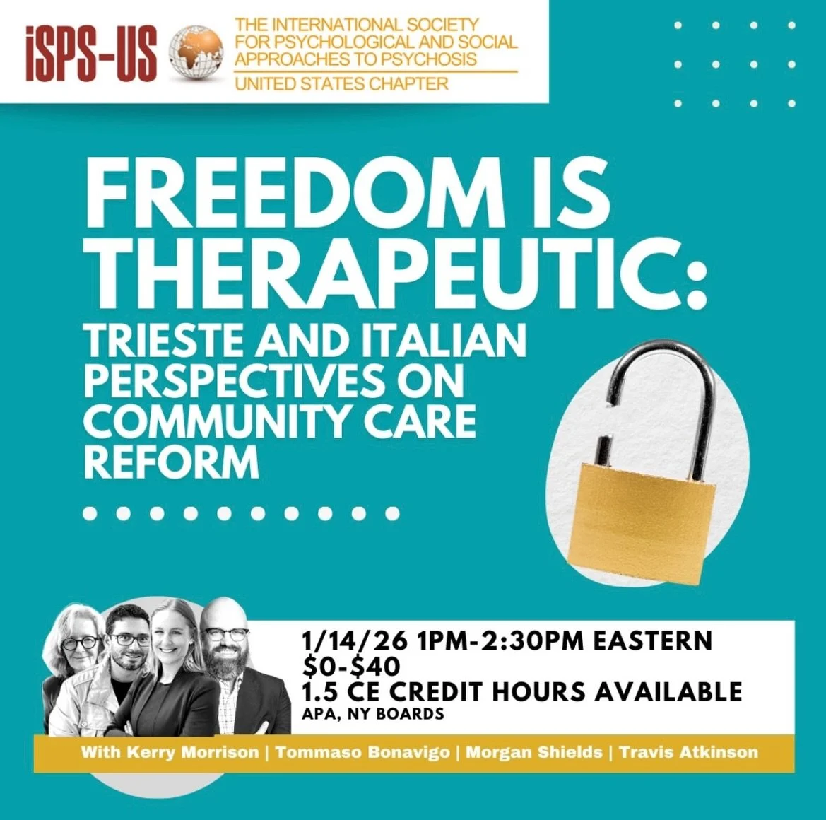 On January 14th (tomorrow!) I will be joined by two colleagues, Dr. Morgan Shields and Travis Atkinson, who participated on the Hilton-funded study visit that Heart Forward led to Trieste in October 2024.
You&rsquo;ll also hear from our friend, Dr. T