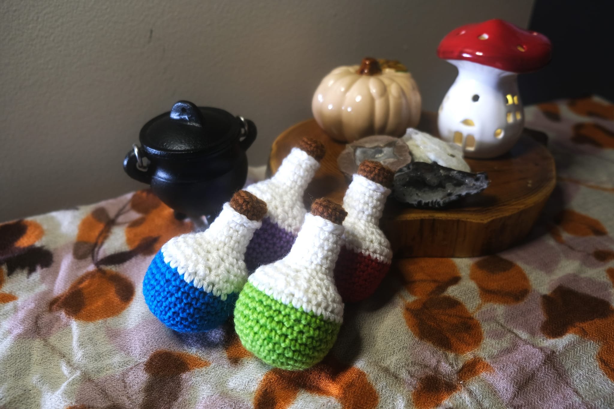 crochet potion bottles