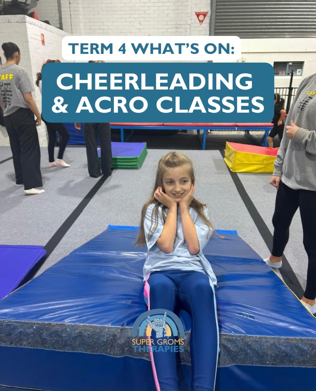 Tumbles, balances, and plenty of laughs! 🤸&zwj;♀️✨

Our Cheer and Acro classes run every Wednesday from 4:15&ndash;5:00pm. It&rsquo;s a brilliant way to build core strength, master new moves, and burn off some midweek energy. 

Give our team a call 