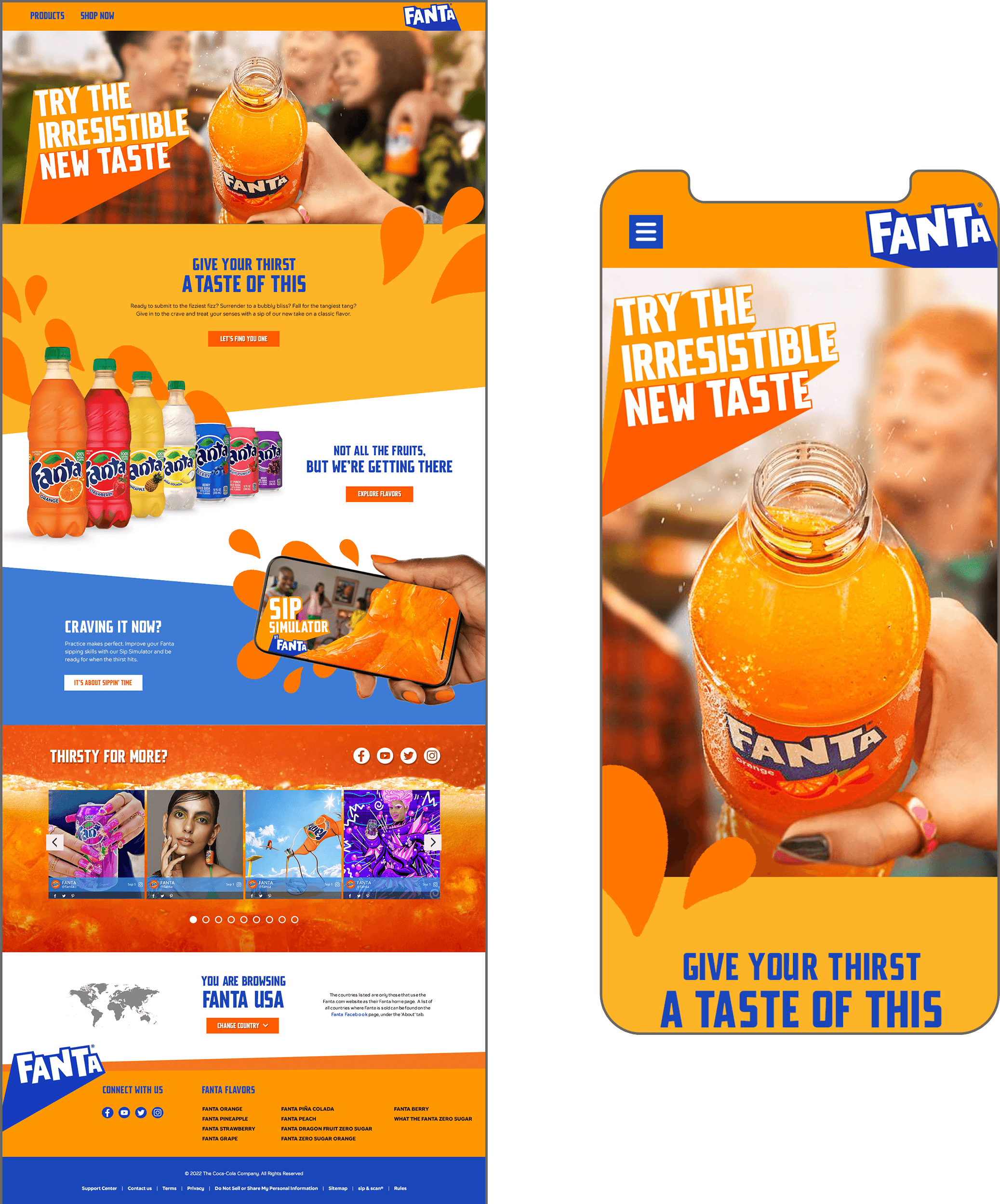 (2/2) Fanta Site Redesign, The Coca-Cola Company