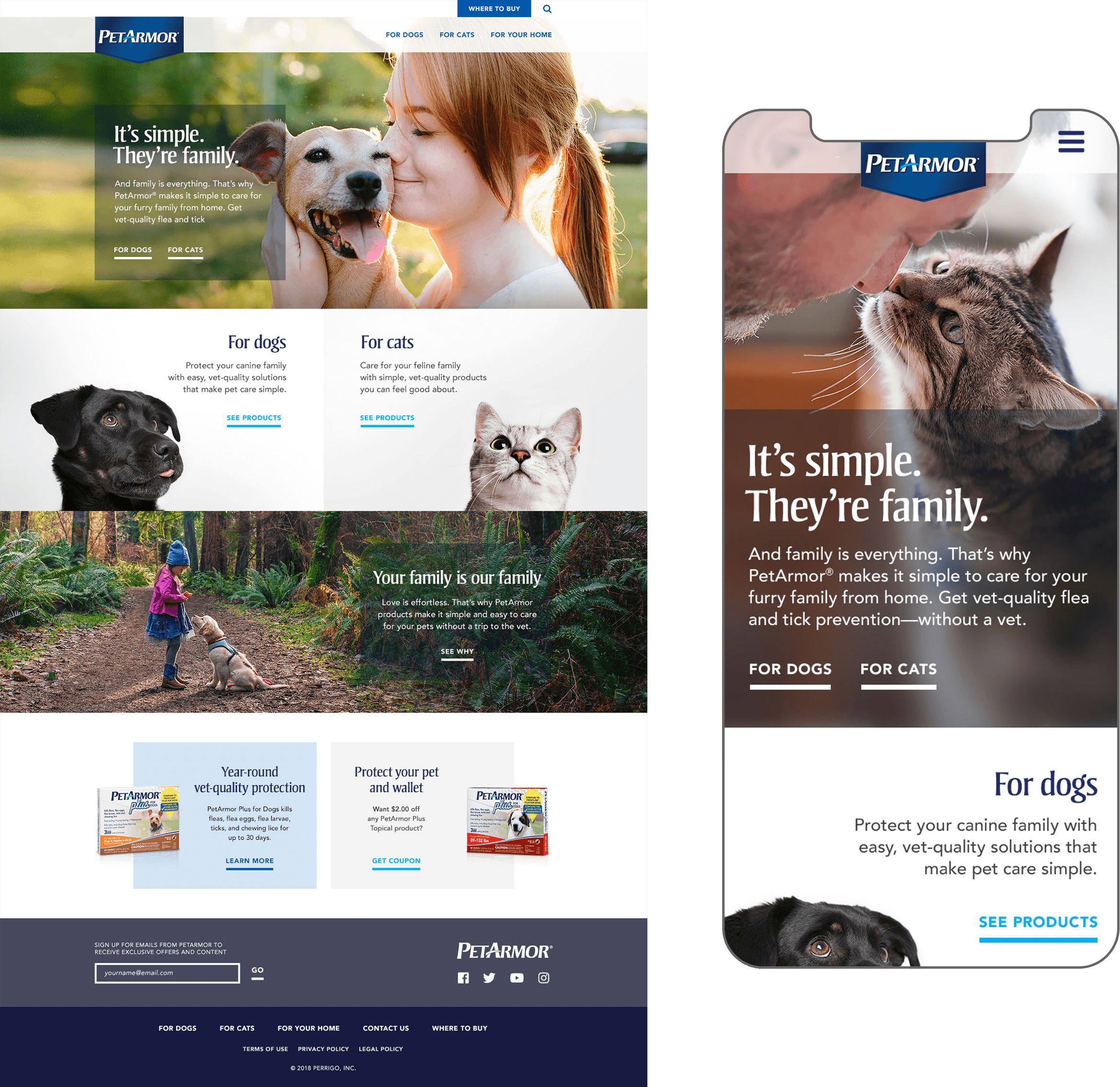 (2/2) PetArmor Responsive Site Redesign, Home Page Detail