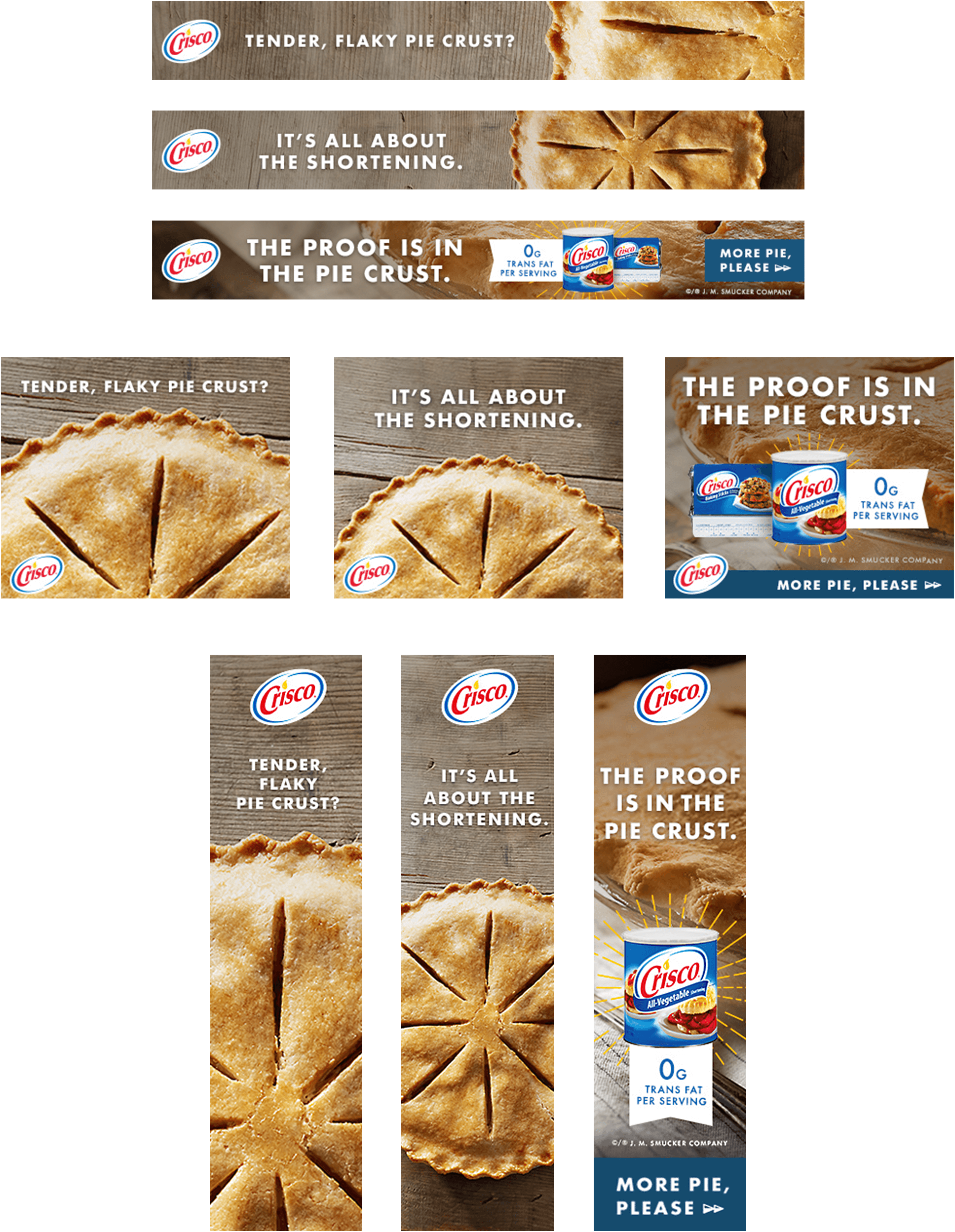 Crisco "Pie-Media" Animated Web Banners, J.M Smucker Co.