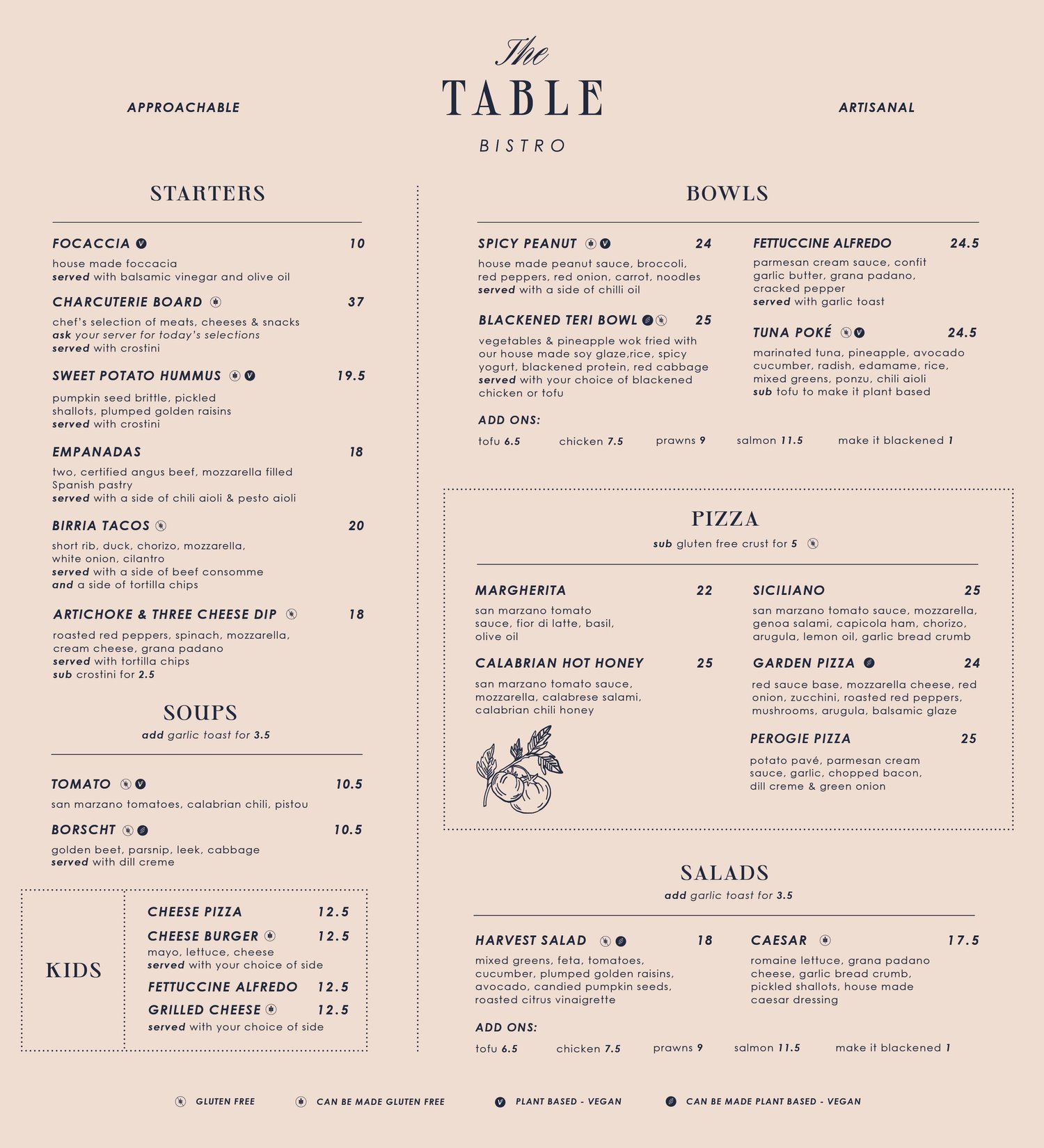 food — The Table Bistro