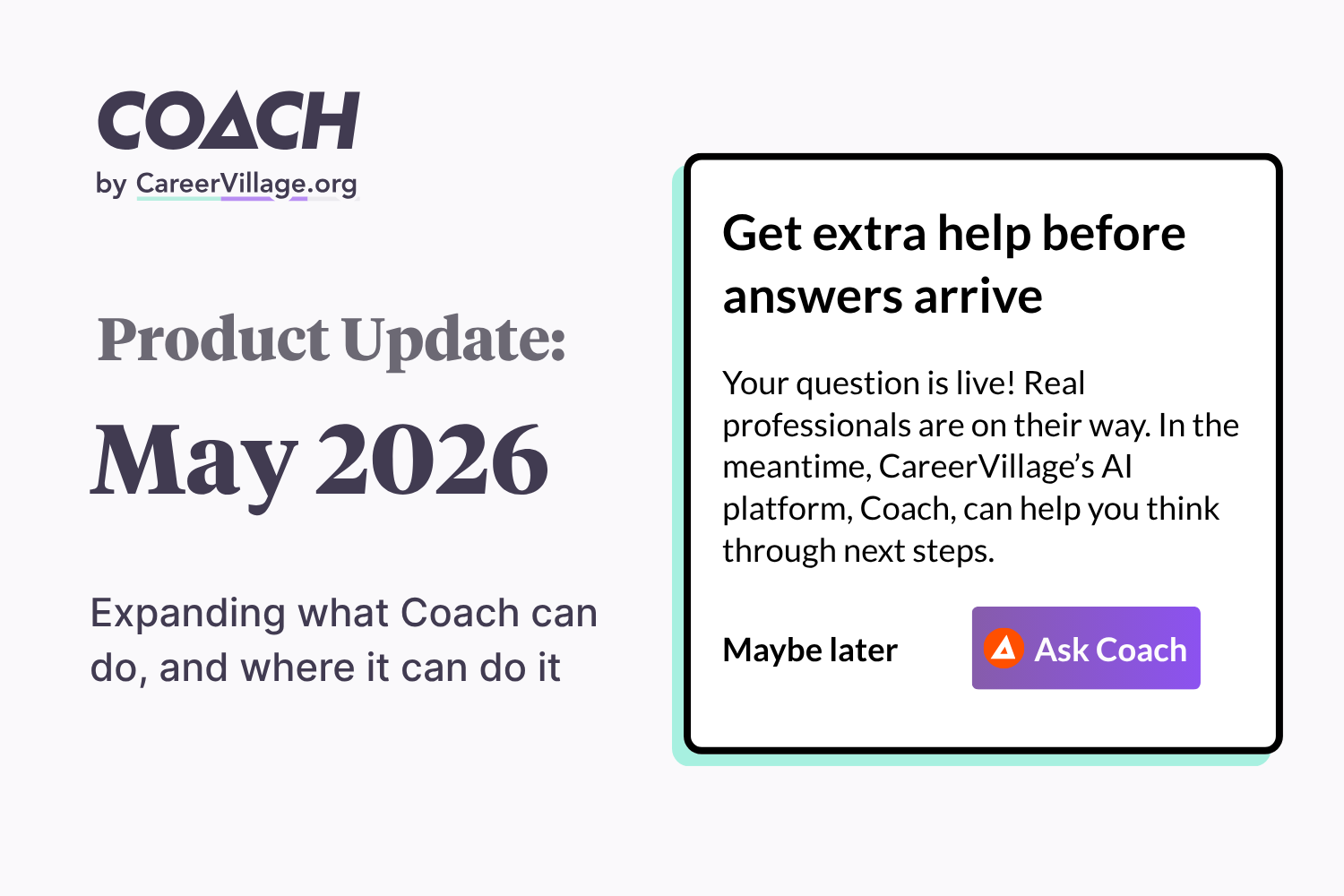 Coach Product Update: May 2026