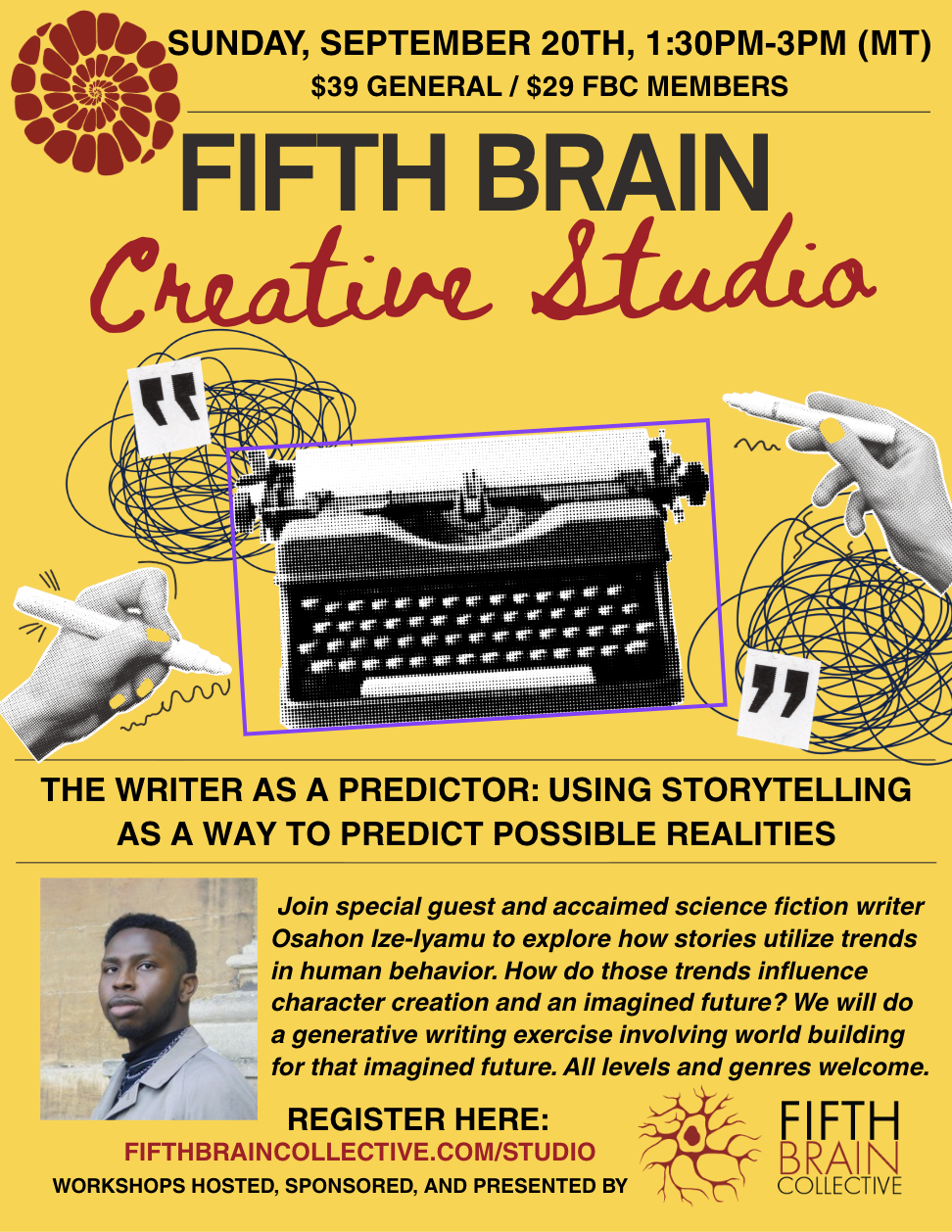 FBC Creative Studio: The Writer as a Predictor: Using storytelling as a way to predict possible realities with Osashon Ize-Iyamu