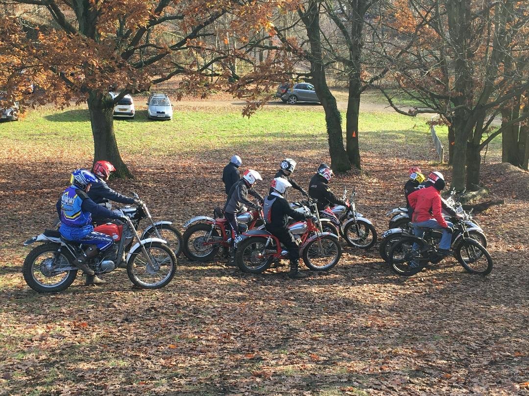 Greeves trials bikes in their natural habitat